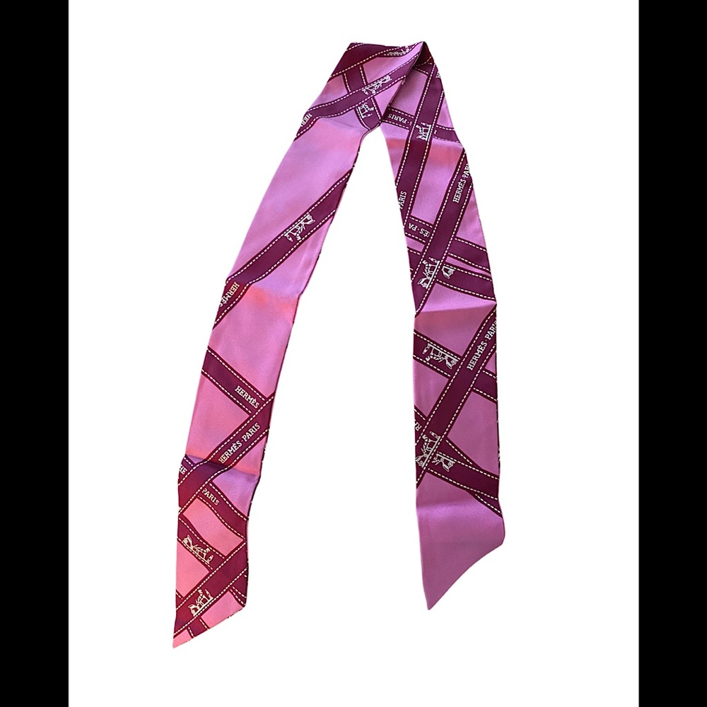 Hermès Silk ‘Bolduc’ Purple Twilly